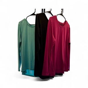 MED COUTURE Women's Long Sleeve Tops - Teal, Black, and pink med couture xl